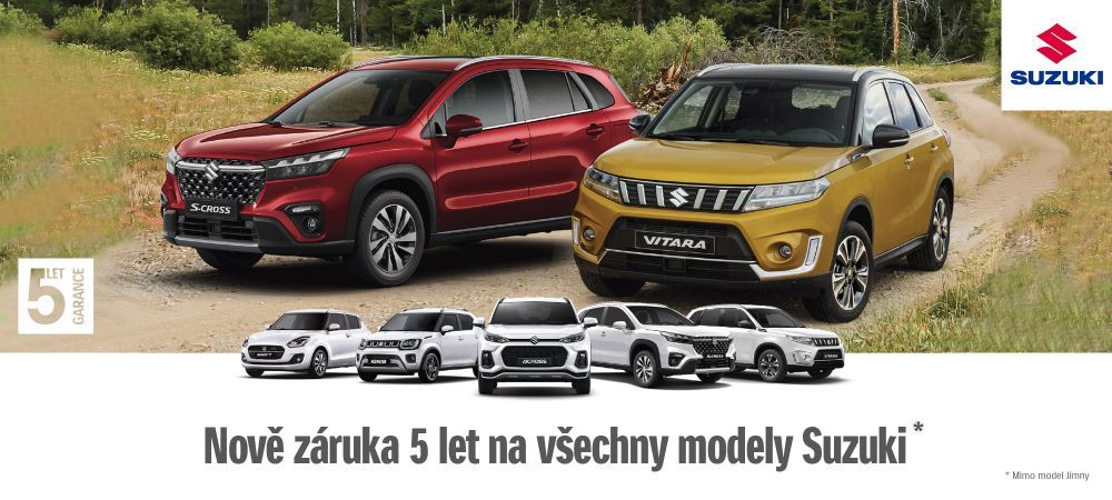 Vozy Suzuki nově se zárukou 5 let Vozy Suzuki nově se zárukou 5 let